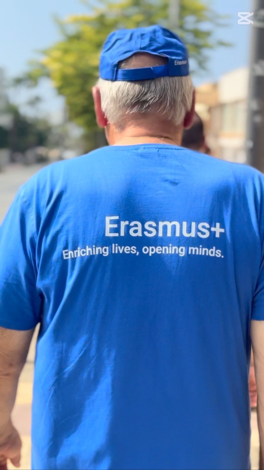 Erasmus+ shirt during an educational visit